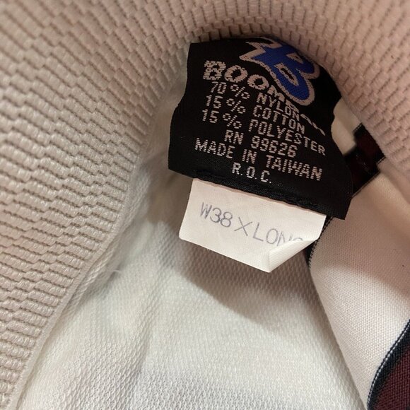 Vtg Boombah Ultimate Baseball Softball Pants White‎ Red Burgundy Stripes 38 Long - Picture 15 of 16